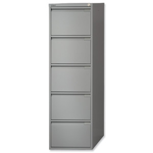 Bisley BS5E Filing Cabinet Flush-front 5-Drawer W470xD622xH1511mm Goose Grey Ref BS5E-73