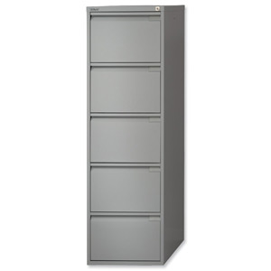 Bisley BS5E Filing Cabinet Flush-front 5-Drawer W470xD622xH1511mm Goose Grey Ref BS5E-73 Ident: 460B