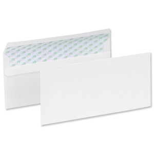 Ecolabel Envelopes Recycled Wallet Plain Press Seal 90gsm DL White Ref 273181 [Pack 1000] Ident: 117E