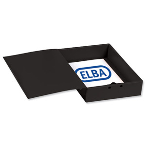 Elba Box File Opaque Polypropylene Rigid 70mm Spine Foolscap Black Ref 100080827 [Pack 5] Ident: 231A