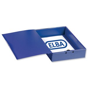 Elba Box File Opaque Polypropylene Rigid 70mm Spine Foolscap Blue Ref 100080828 [Pack 5]