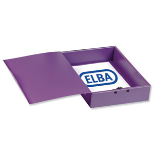Elba Box File Opaque Polypropylene Rigid 70mm Spine Foolscap Purple Ref 100080829 [Pack 5] Ident: 231A