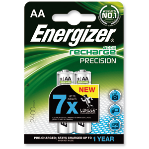 Energizer Battery Rechargeable NiMH Capacity 2400mAh HR6 1.2V AA Ref 632918 [Pack 2] Ident: 646A