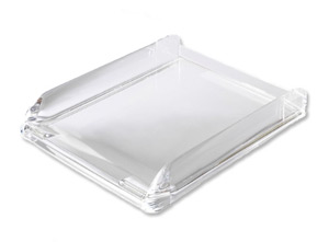 Rexel Nimbus Letter Tray Self-stacking Acrylic Clear Ref 2101504