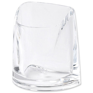 Rexel Nimbus Pencil Cup Acrylic Large Clear Ref 2101502