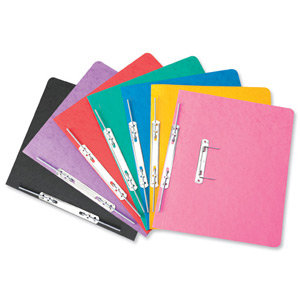 Elba Boston Spiral Transfer Spring Pocket File 300 micron 32mm Foolscap Assorted Ref 100090042 [Pack 25] Ident: 198C