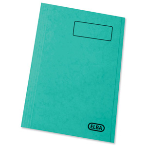 Elba Boston Square Cut Folder Pressboard 300 micron for 32mm Foolscap Green Ref 100090022 [Pack 50] Ident: 182C