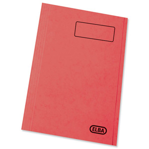 Elba Boston Square Cut Folder Pressboard 300 micron for 32mm Foolscap Red Ref 100090024 [Pack 50] Ident: 182C