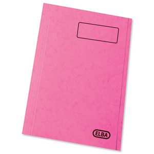 Elba Boston Square Cut Folder Pressboard 300 micron for 32mm Foolscap Pink Ref 100090026 [Pack 50] Ident: 182C