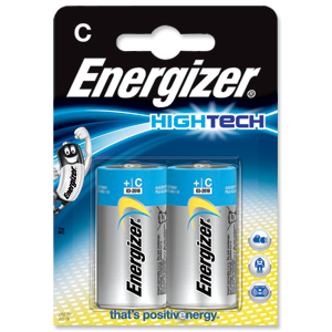 Energizer HighTech Battery Alkaline LR14 1.5V C Ref 629720 [Pack 2] Ident: 647E
