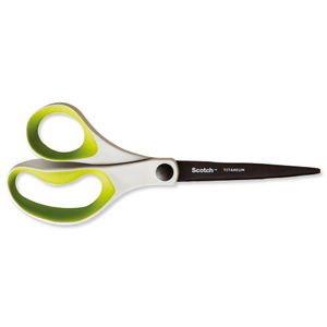 Scotch Titanium Scissors Ambidextrous Comfort Handles 200mm Green Ref 1458T-Green