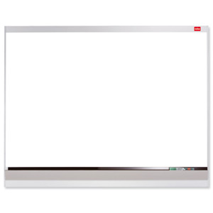 Nobo Platinum Plus Drywipe Board Enamel Magnetic and Fixings Markers 1800x1200mm Aluminium Ref 1902685