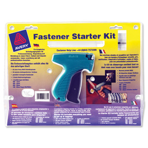 Avery Fastener Tagging Starter Kit with Gun and Needle and 3 Tag Styles and White Labels Ref FASK6633 Ident: 575A