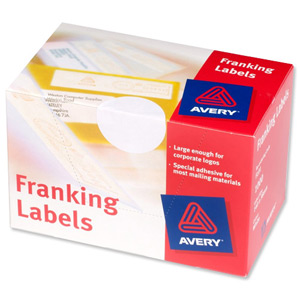 Avery Franking Labels 2 per Sheet 162x38mm White Ref FL05 [1000 Labels] Ident: 134C