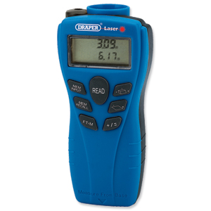 Draper Distance Measure/Stud Detector with Calculator IIA Laser Pointer Range 0.6-15m Ref 88988 Ident: 512C
