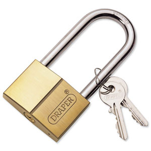 Draper Long Shackle Padlock Two Keys 40mm Ref 21578 Ident: 555H