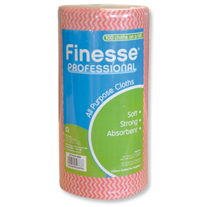 Finesse Professional All-purpose Cloths Roll 100 Red W230xL500 Ref 7079 Ident: 580A