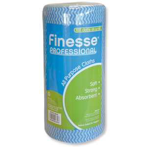 Finesse Professional All-purpose Cloths Roll 100 Blue W230xL500 Ref 7076