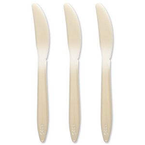 Sseco Cornstarch Knife Bio-degradeable 7inch Ref SCK7 [Pack 50]