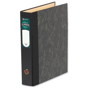 Rexel Classic Lever Arch File Unslotted 75mm Upright A3 Cloudy Grey Ref 26635EAST [Pack 2] Ident: 223B