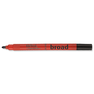 Berol Colour Broad Pen with Washable Ink 1.7mm Line Black Ref S0375350 [Wallet 12] Ident: 105F