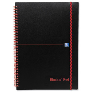 Black n Red Book Wirebound Recycled Polypropylene 90gsm 140pp A4 Ref 100080167 [Pack 5]