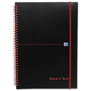 Black n Red Book Wirebound Recycled Polypropylene 90gsm 140pp A4 Ref 100080167 [Pack 5] Ident: 27C