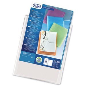 Elba Polyvision Display Book Polypropylene 20 Clear Pockets A4 Clear Ref 100206088 Ident: 298C