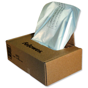 Fellowes Shredder Bags Capacity 148 Litre [for C-380 C-480 Series] Ref 36055 [Pack 50] Ident: 653C
