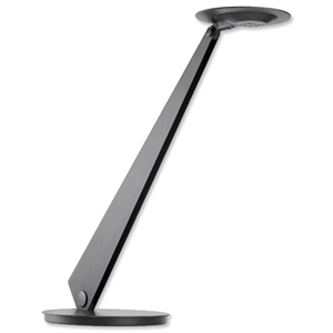 Unilux Infinity Desk Lamp Dimmable Asymmetrical Lenses 4x LED H200-630mm Black Ref 651L06UK