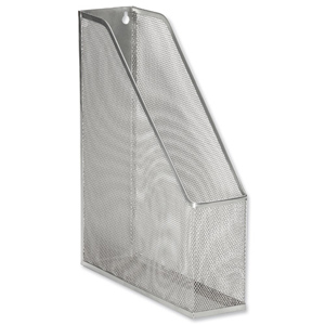 Mesh Magazine File Scratch Resistant with Non Marking Rubber Pads A4 Plus Silver