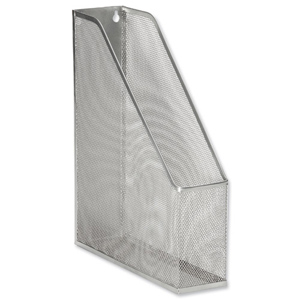 Mesh Magazine File Scratch Resistant with Non Marking Rubber Pads A4 Plus Silver Ident: 323A