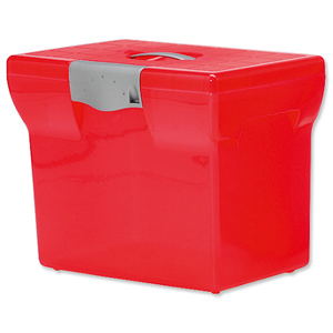 File Box Plastic for Suspension Files A4 W370xD240xH300mm Pink Ident: 215B