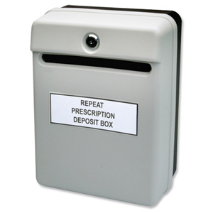 Post or Suggestion Box Wall Mountable with Fixings Grey Ident: 163E