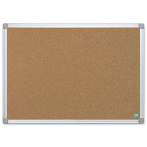 Bi-Office Earth-it Notice Board Cork with Aluminium Frame W900xH600mm Ref CA031790