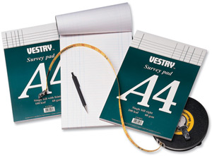 Vestry Survey and Engineering Pad Dimension Paper 70gsm 100 Sheets A4 Ref CV5068