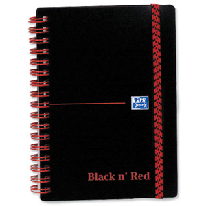 Black n Red Notebook Wirebound Polypropylene 90gsm Ruled 140pp A6 Ref 100080476 [Pack 5] Ident: 29F