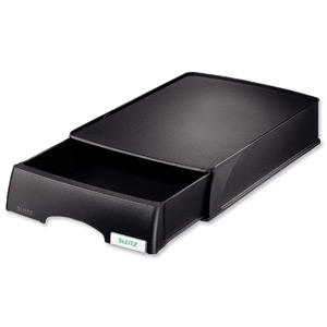 Modular Single Drawer Unit Polystyrene Stackable A4 Plus Black Ident: 329B