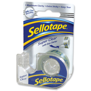 Sellotape Super Clear Tape Roll Extra-sticky 18mmx15m Ref 1570184 [Pack 6] Ident: 358C