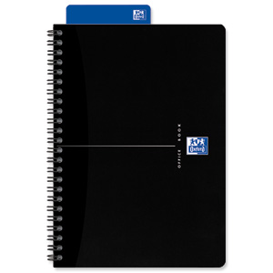 Oxford Office Notebook Wirebound Soft Cover Ruled 180pp 90gsm A4 Smart Black Ref 100102931 [Pack 5] Ident: 34H