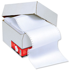 5 Star Listing Paper 1-Part Microperforated 70gsm 12inchx235mm Plain [2000 Sheets]