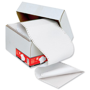 5 Star Listing Paper 2-Part Carbonless 56/57gsm 11inchx368mm Ruled White/White [1000 Sheets] Ident: 20A