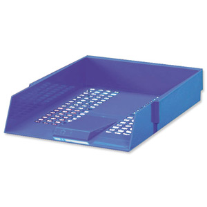 5 Star Letter Tray High-impact Polystyrene Foolscap Blue Ref CP0435SBLU