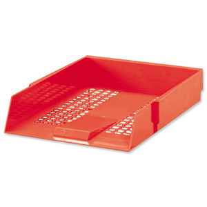 5 Star Letter Tray High-impact Polystyrene Foolscap Red Ref CP0435SRED