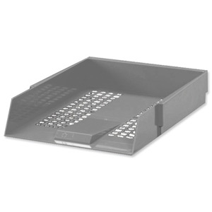 5 Star Letter Tray High-impact Polystyrene Foolscap Grey Ref CP0435SGRY
