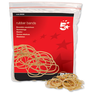 5 Star Rubber Bands No.16 Each 63x1.5mm Approx 2200 Bands [Bag 0.454kg] Ident: 162C
