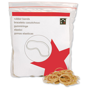 5 Star Rubber Bands No.32 Each 76x3mm Approx 880 Bands[Bag 0.454kg] Ident: 162C