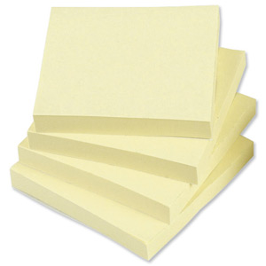 5 Star Re-Move Notes Repositionable Pad of 100 Sheets 76x76mm Yellow [Pack 12] Ident: 65C