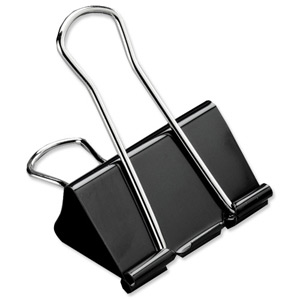 5 Star Foldback Clips 41mm Black [Pack 12]