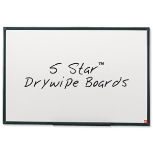 5 Star Drywipe Board Lightweight with Fixing Kit and Pen Tray W900xH600mm Ident: 261A